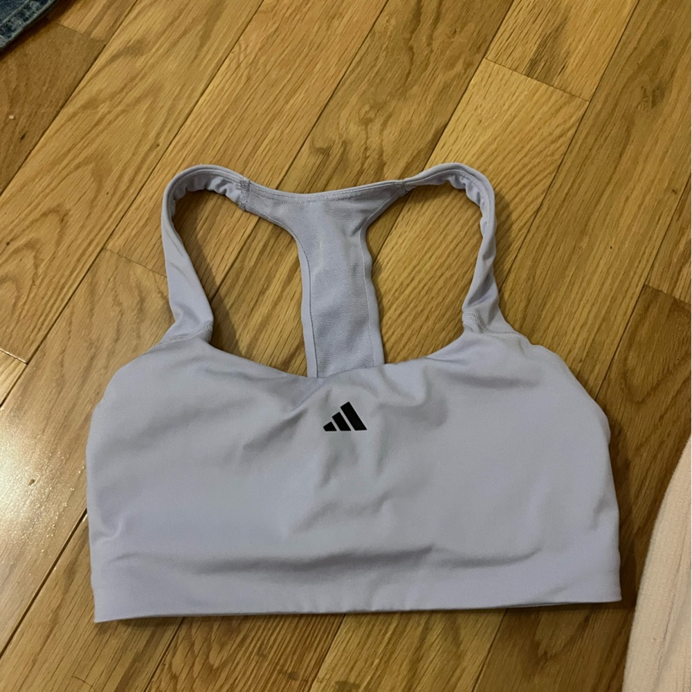 Adidas Light Gray Racerback Sports Bra